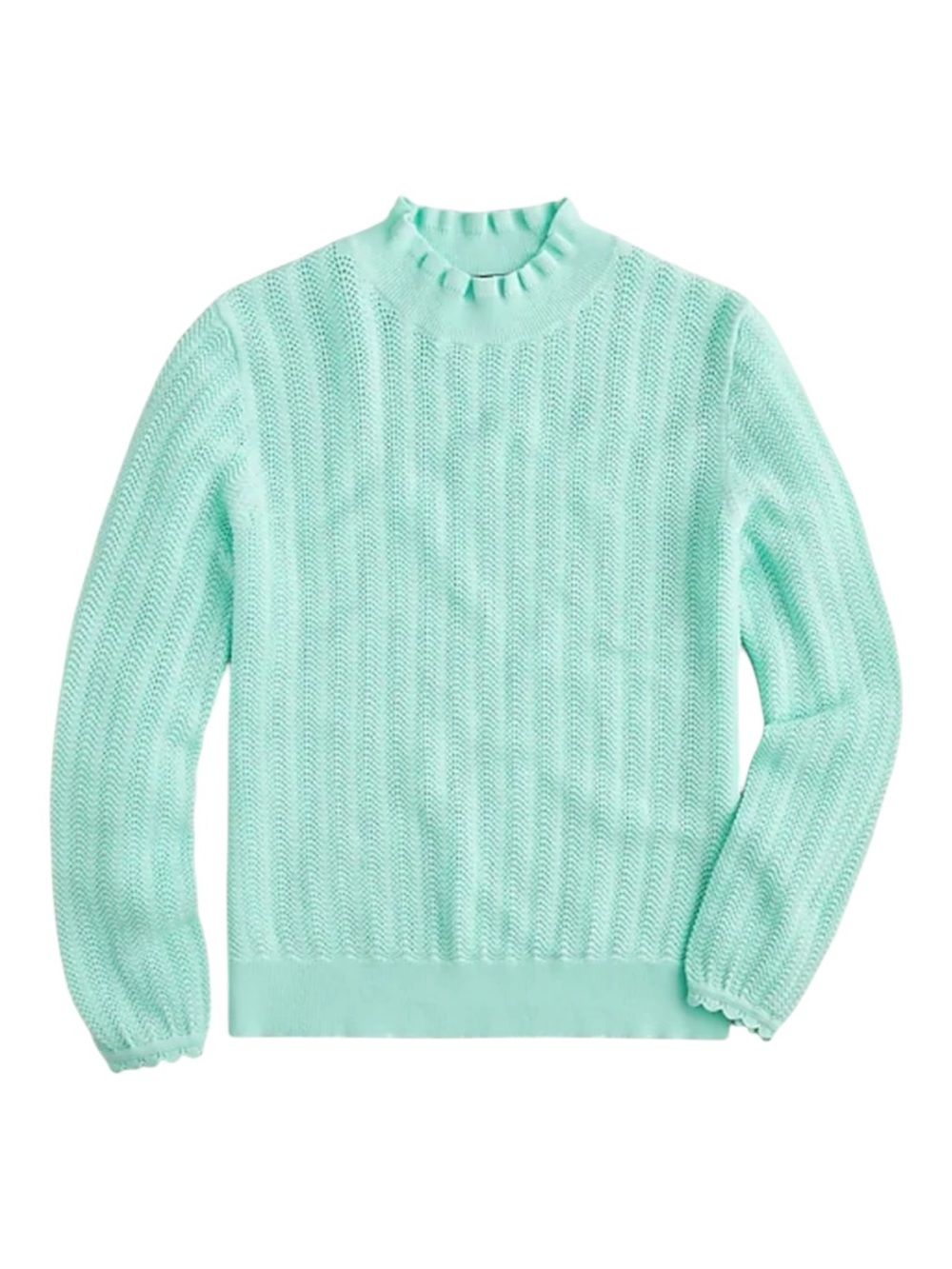 J. Crew Pointelle Knit Mockneck Sweater